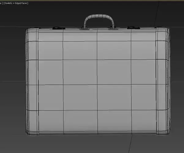briefcase suitcase Low-poly 3D model