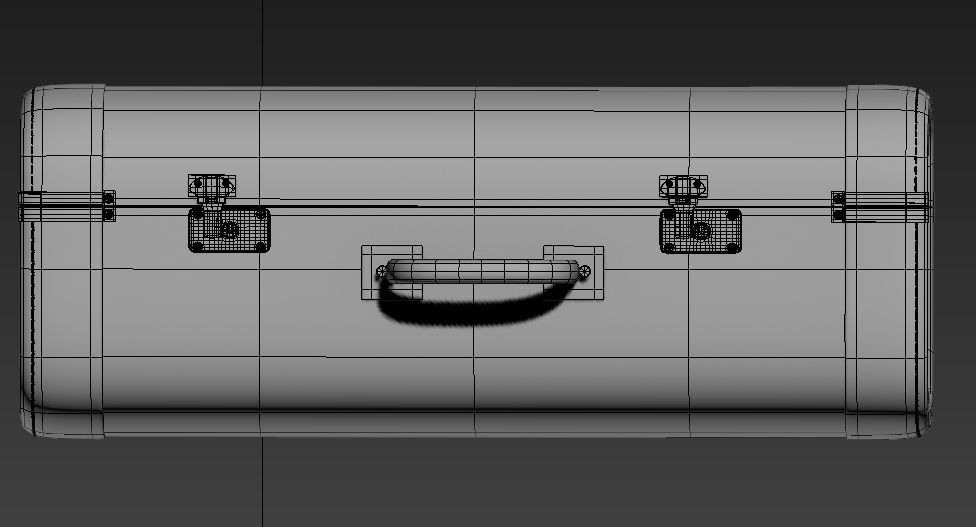 briefcase suitcase Low-poly 3D model_1