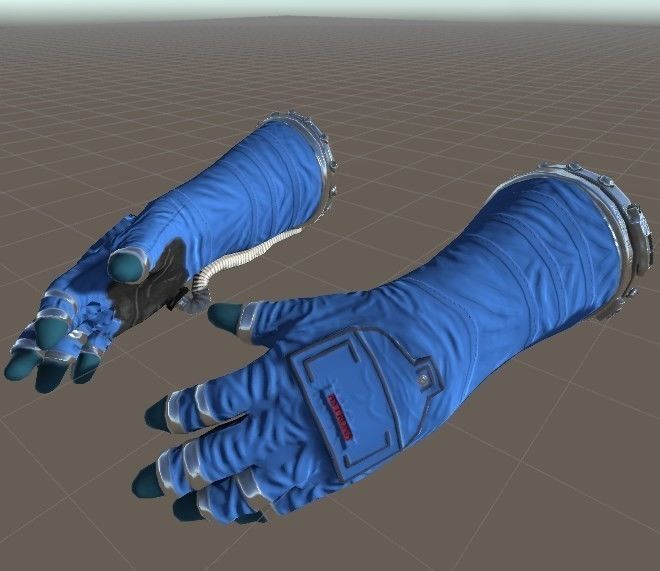 Astronaut VR Hands I Animated I Optimized Low-poly 3D model_4
