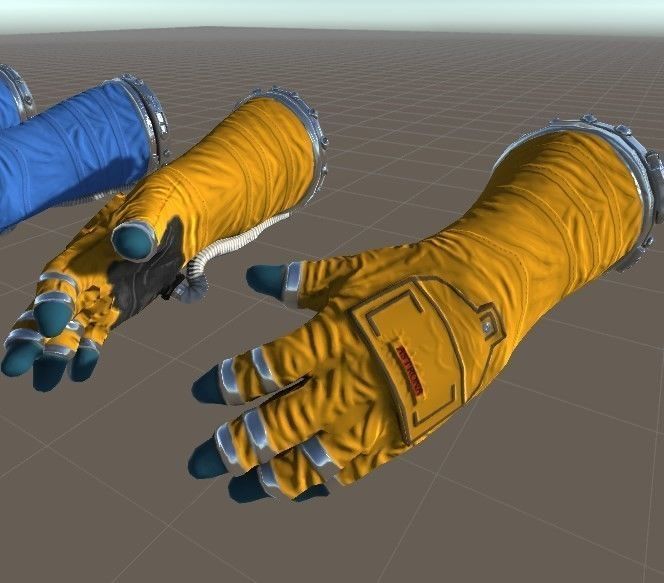 Astronaut VR Hands I Animated I Optimized Low-poly 3D model_3
