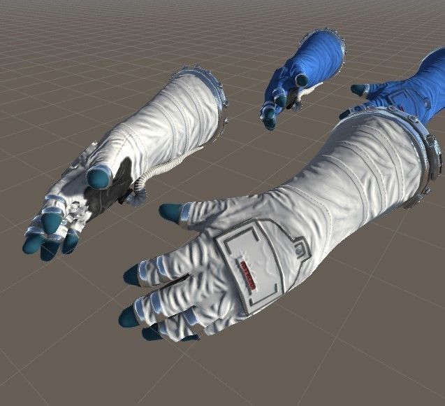 Astronaut VR Hands I Animated I Optimized Low-poly 3D model_1