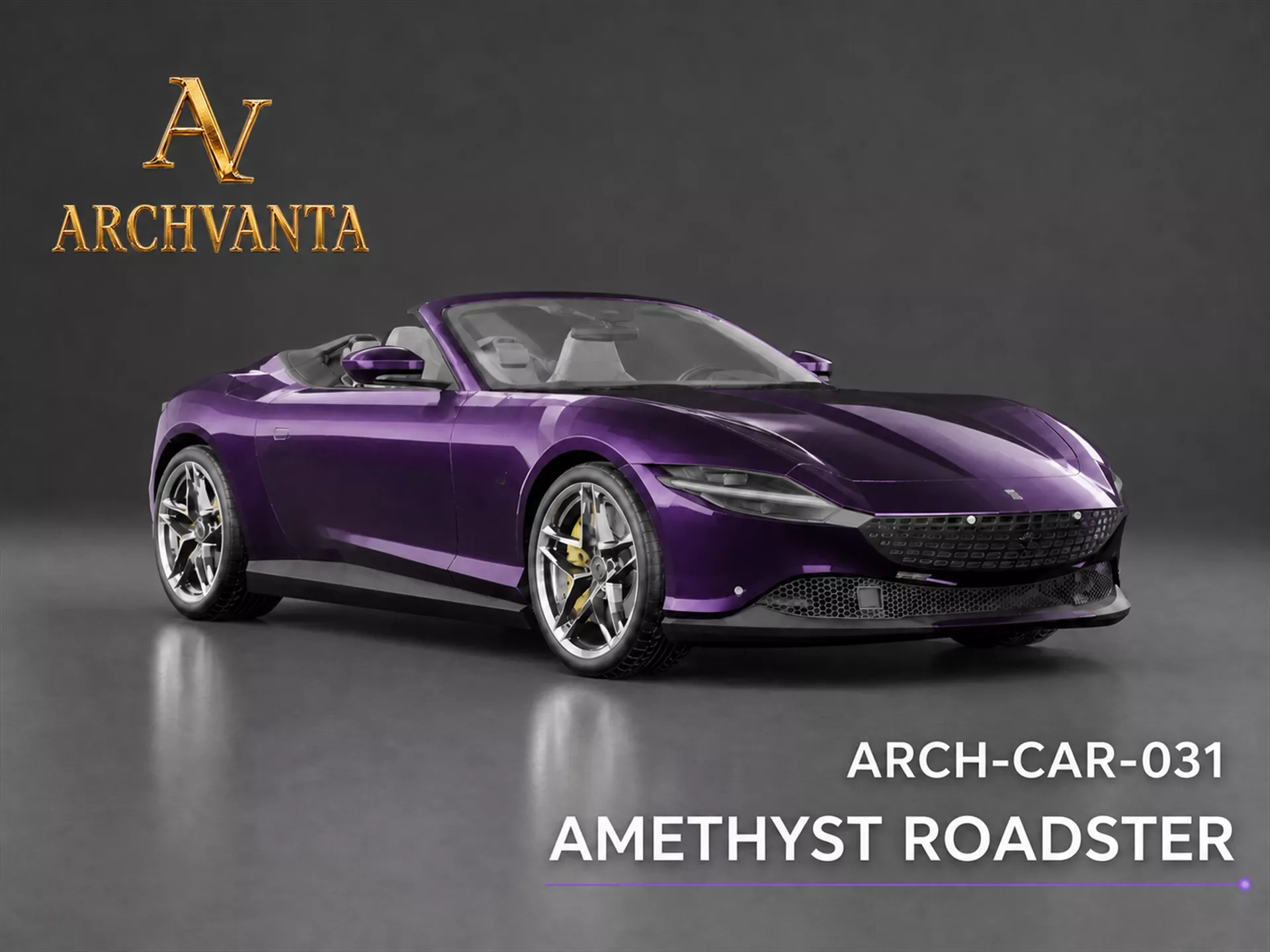 Amethyst Roadster Luxury Convertible - High Detail 3D Model 3D model