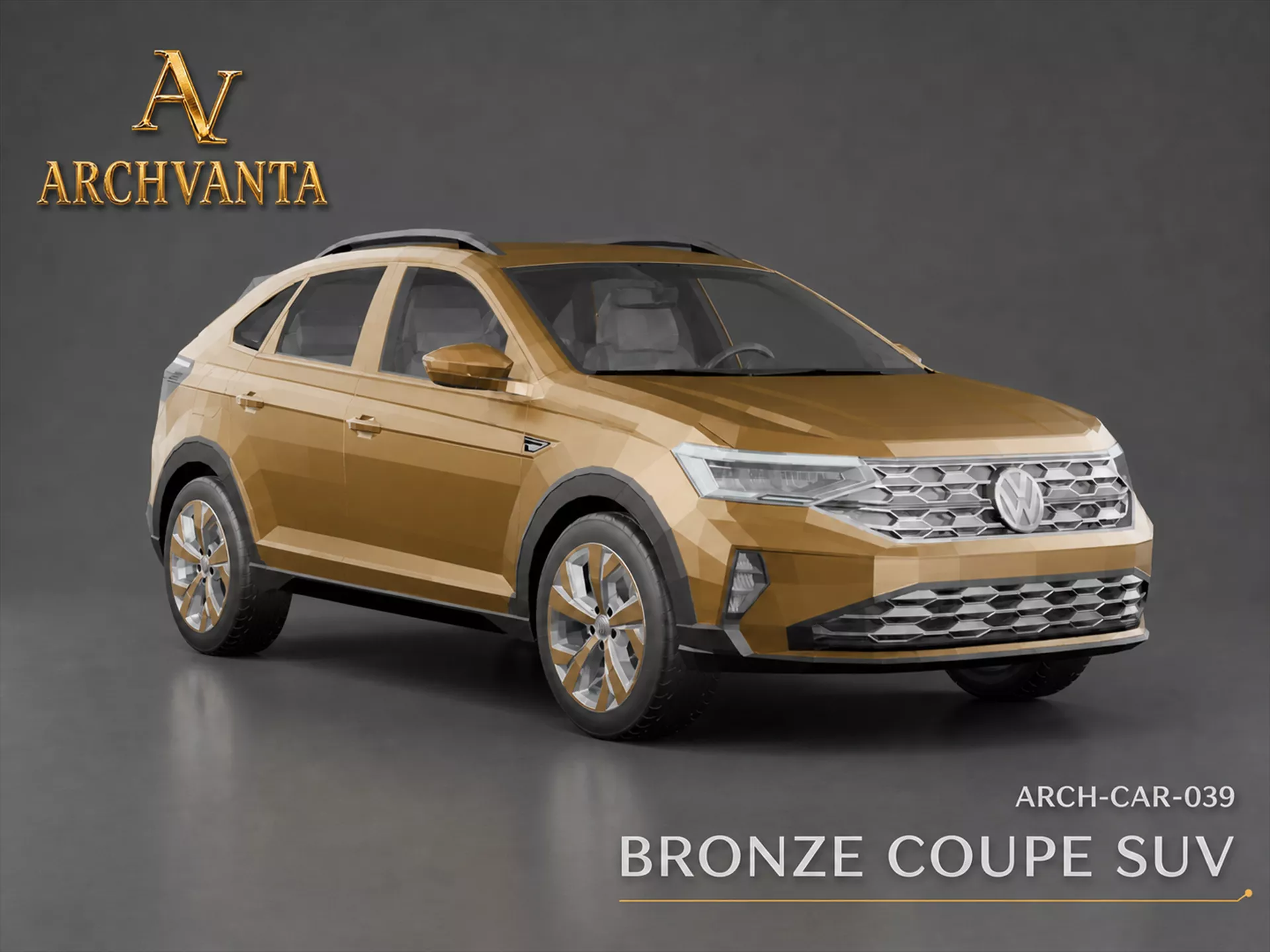 Bronze Coupe SUV - High Detail 3D Model 3D model