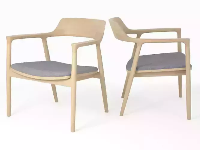 Hiroshima wooden chair with cushion