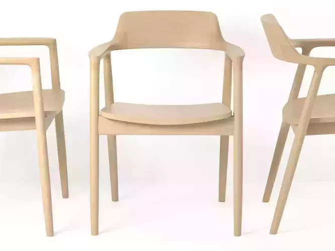 Hiroshima wooden chair with cushion