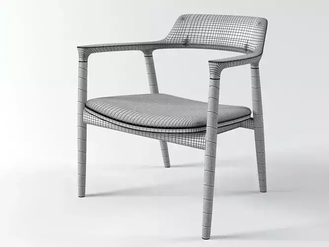 Hiroshima wooden chair with cushion