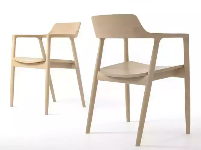 Hiroshima wooden chair with cushion