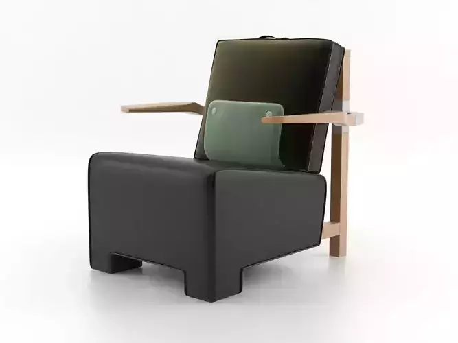The Worker chair with armrests and backrest