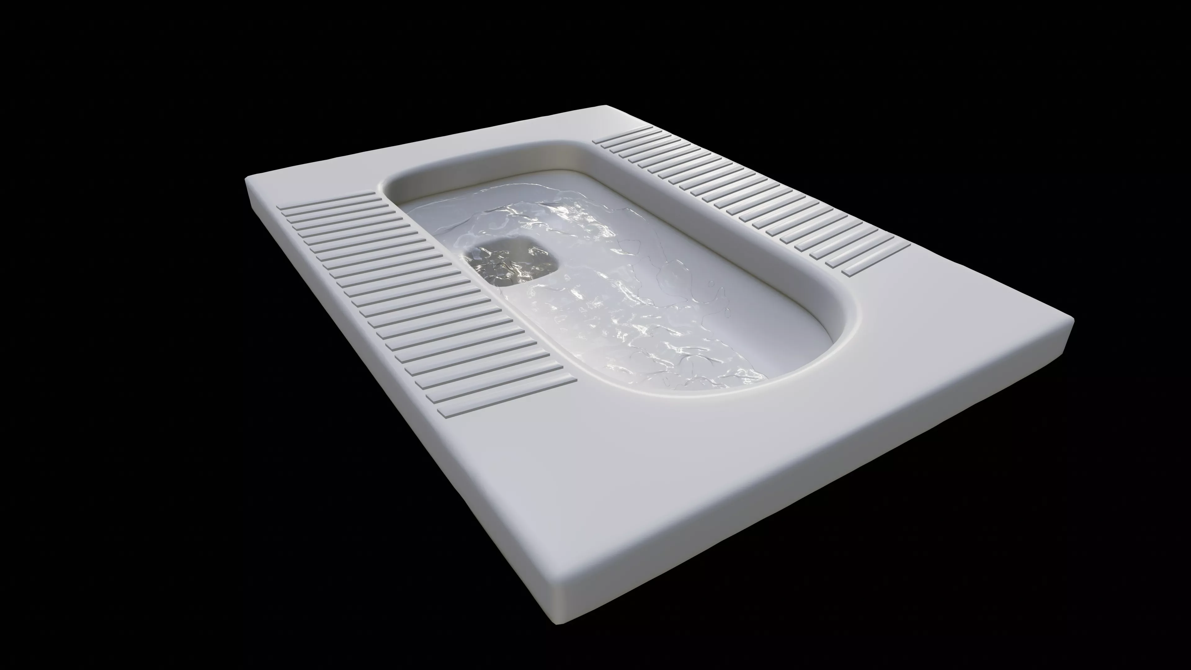 Squatting toilet animation liquid toilet 3D model