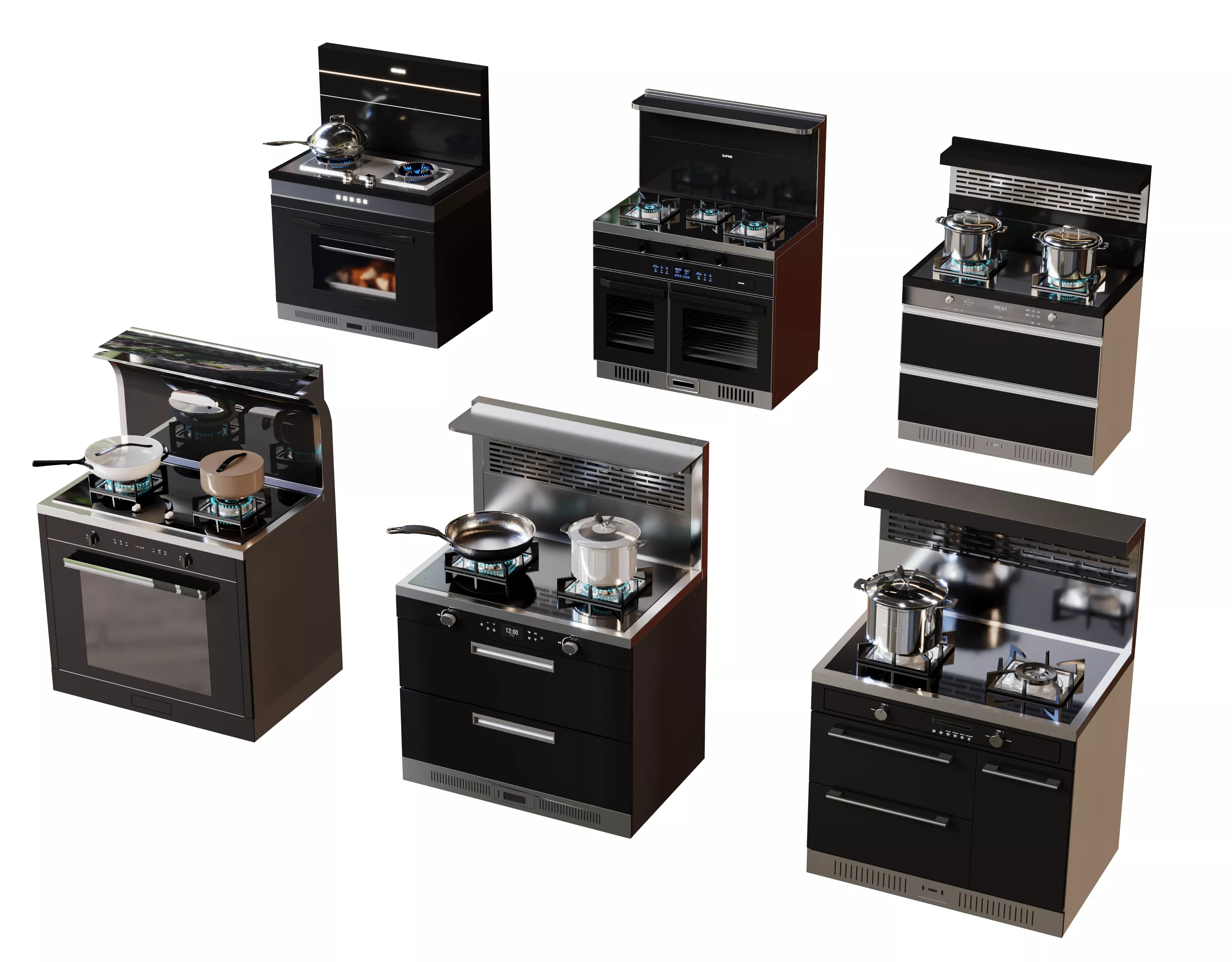 Gas Range 01 3D model