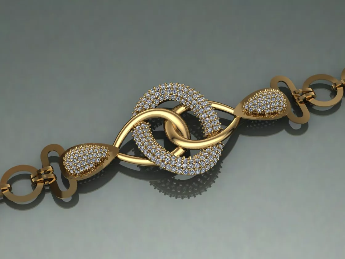 BRACELET jewelry diamond women gold new arrival bracelets 3D print model