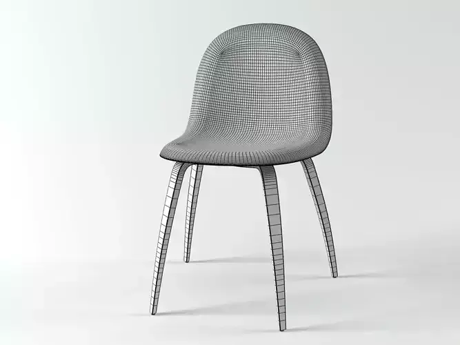 Gubi 5 wooden chair with two sticks in middle