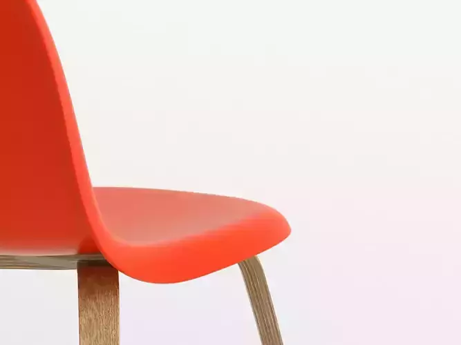 Gubi 5 wooden chair with two sticks in middle