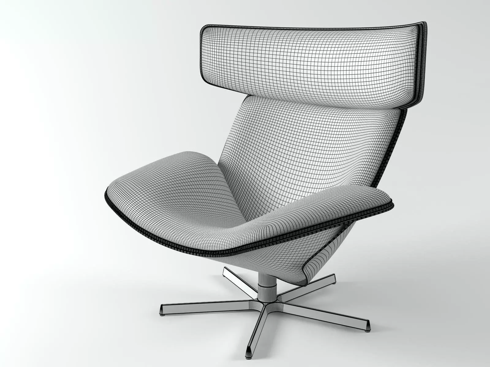 Almora lounge chair and ottoman 3D model_13
