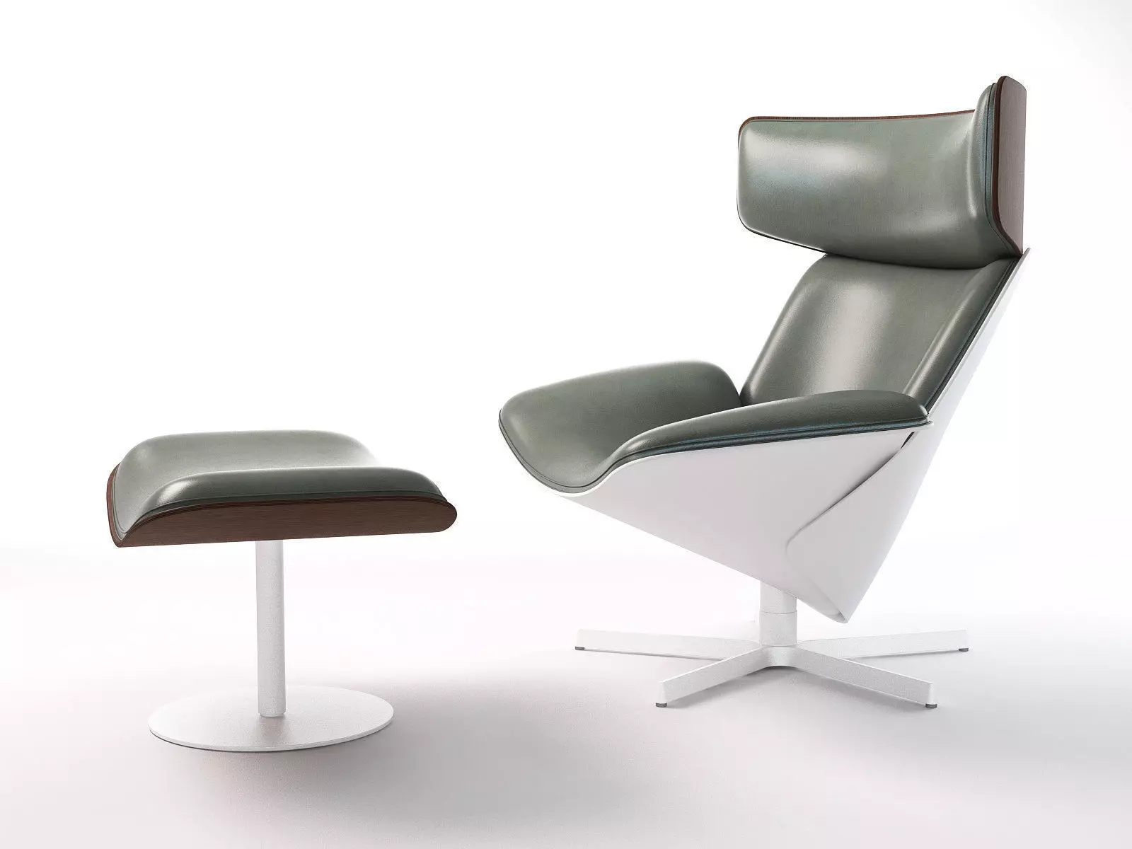 Almora lounge chair and ottoman 3D model_1