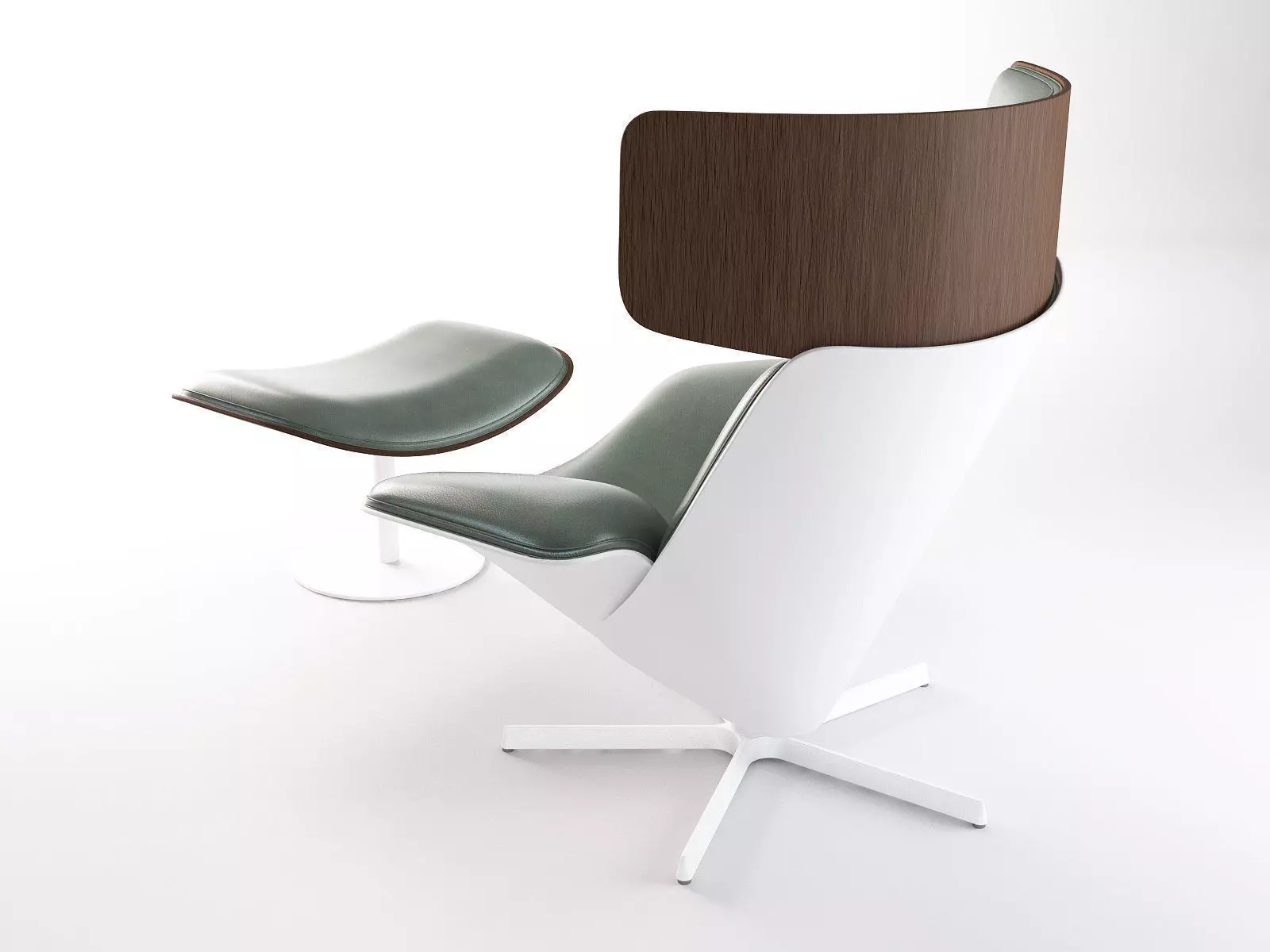 Almora lounge chair and ottoman 3D model_8