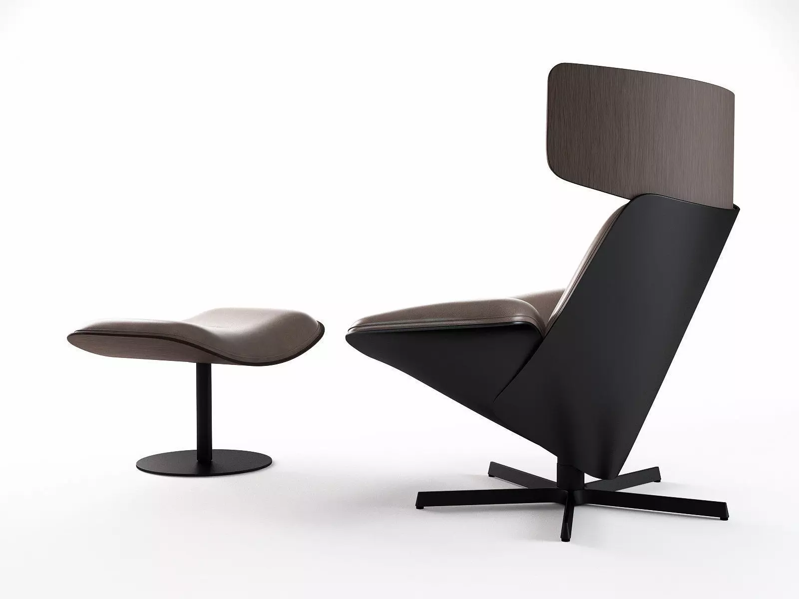 Almora lounge chair and ottoman 3D model_4