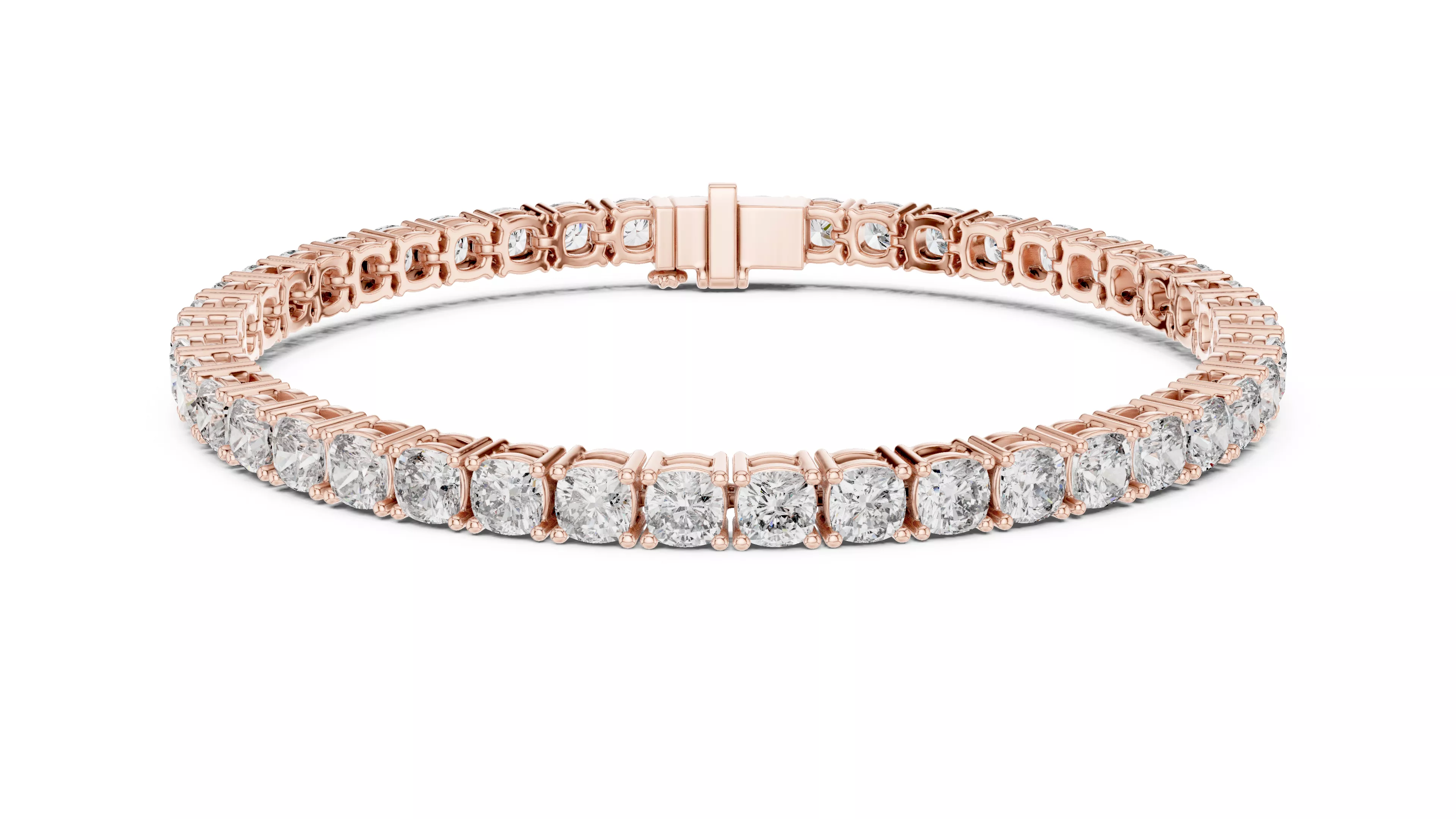 Cushion Cut Diamond Tennis Bracelet 3D print model