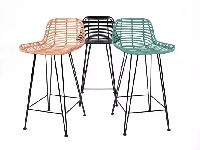 Rattan Barstool