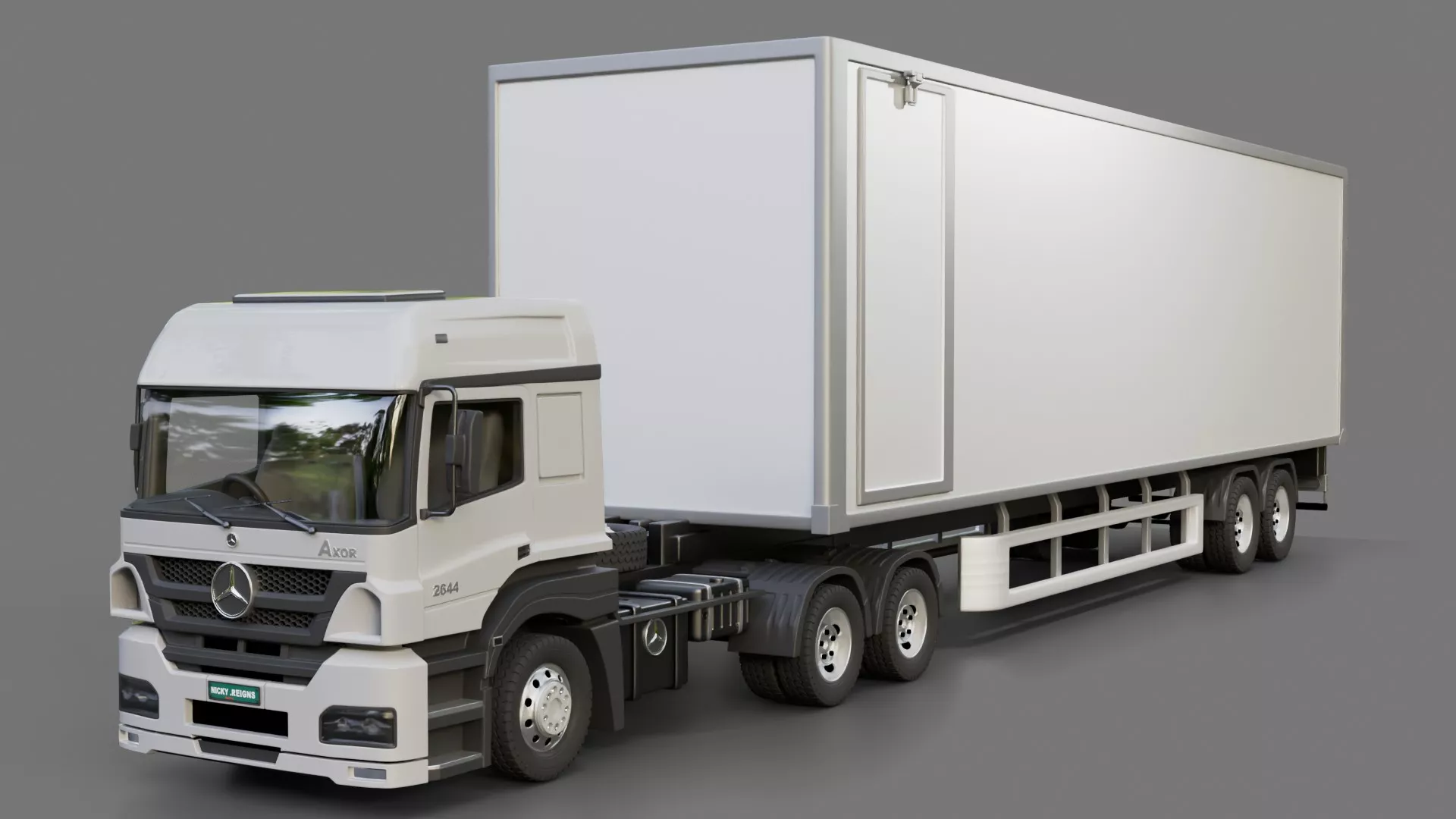 Mercedes-Benz Axor 2644 Trailer 2016 3D model