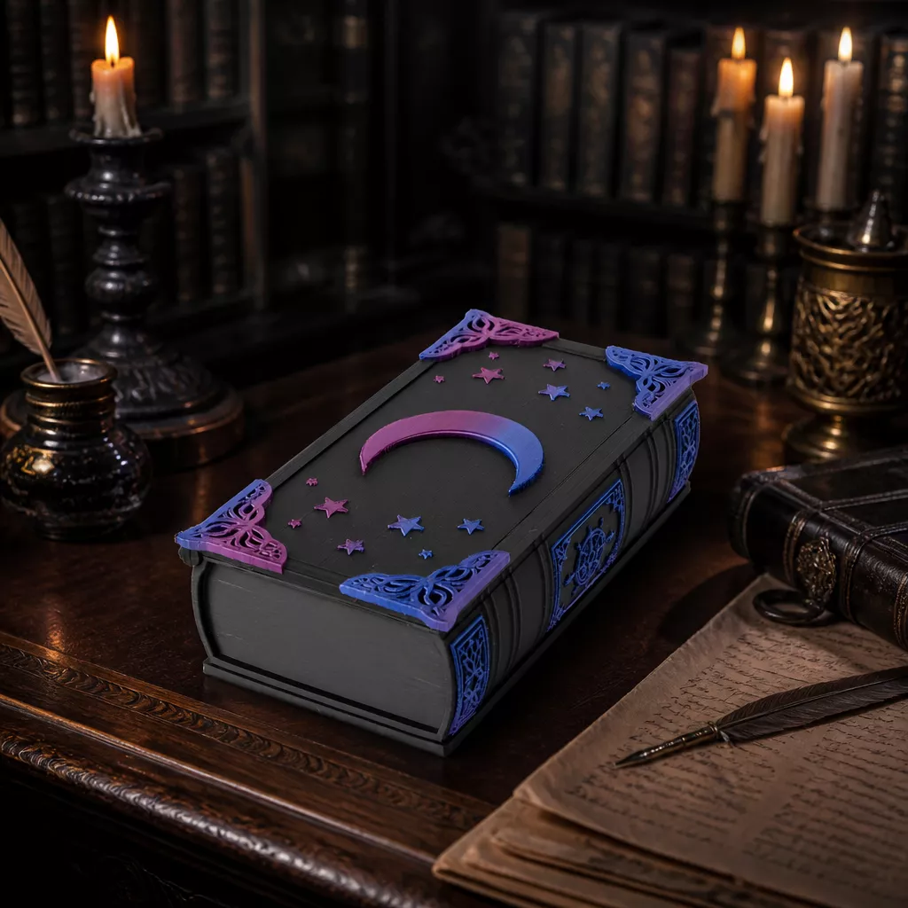 Mystical Moon Trinket Box Celestial Storage Box 3D print model