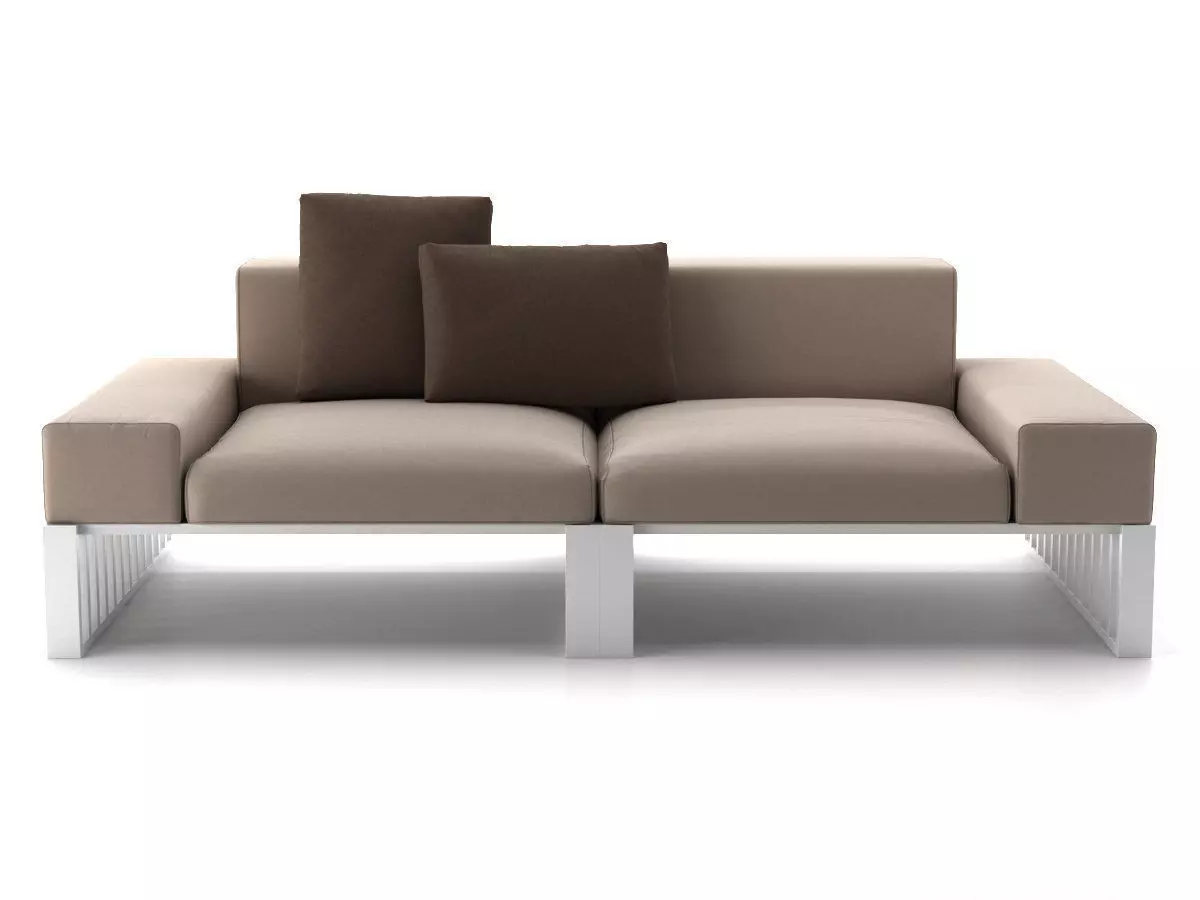 Docks sofa with metal legs 3D model_1