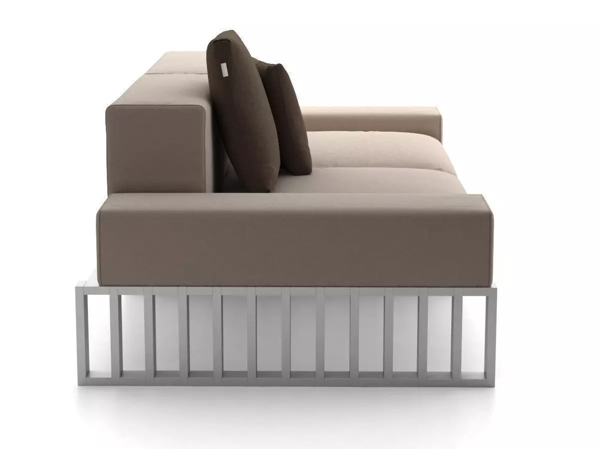 Docks sofa with metal legs 3D model_2