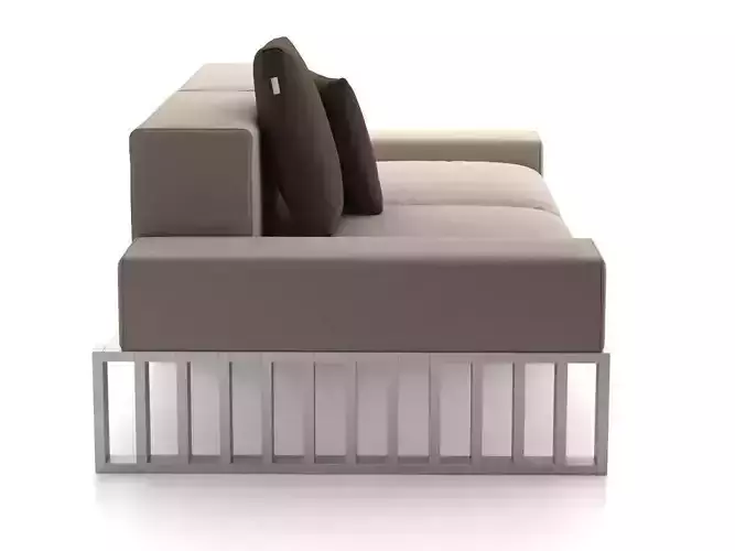 Docks sofa with metal legs