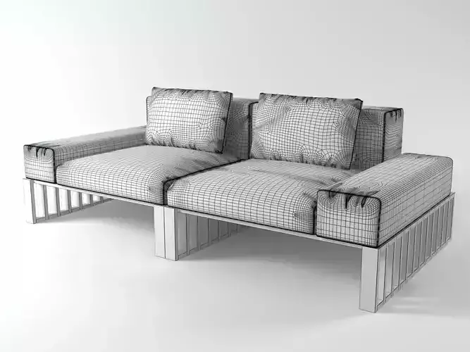 Docks sofa with metal legs