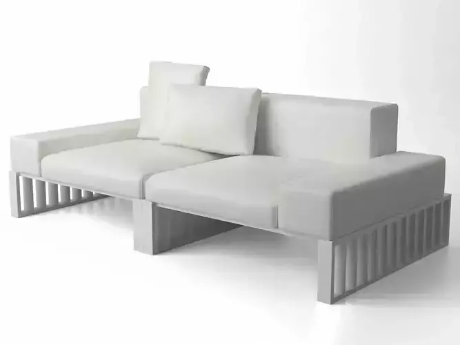 Docks sofa with metal legs 3D model Docks sofa with metal legs 3D model