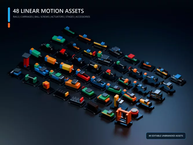 Industrial Linear Motion Components Kit - 48 Assets