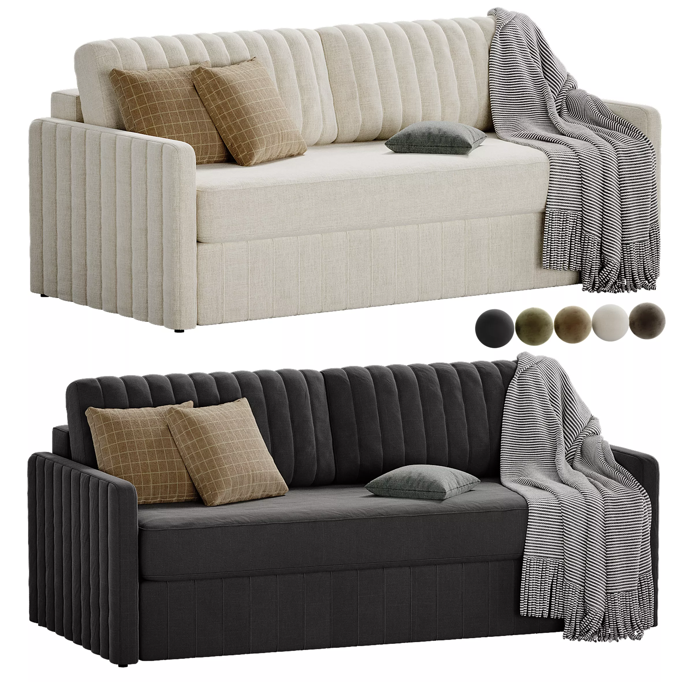 divan tajlin velvet 3D model