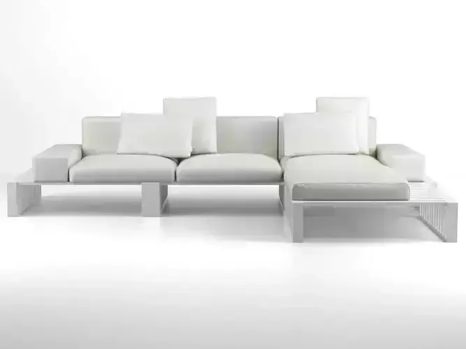 Docks leather sectional sofa