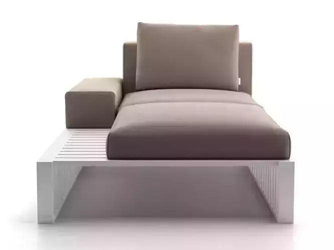 Docks outdoor chaise lounge with cushion