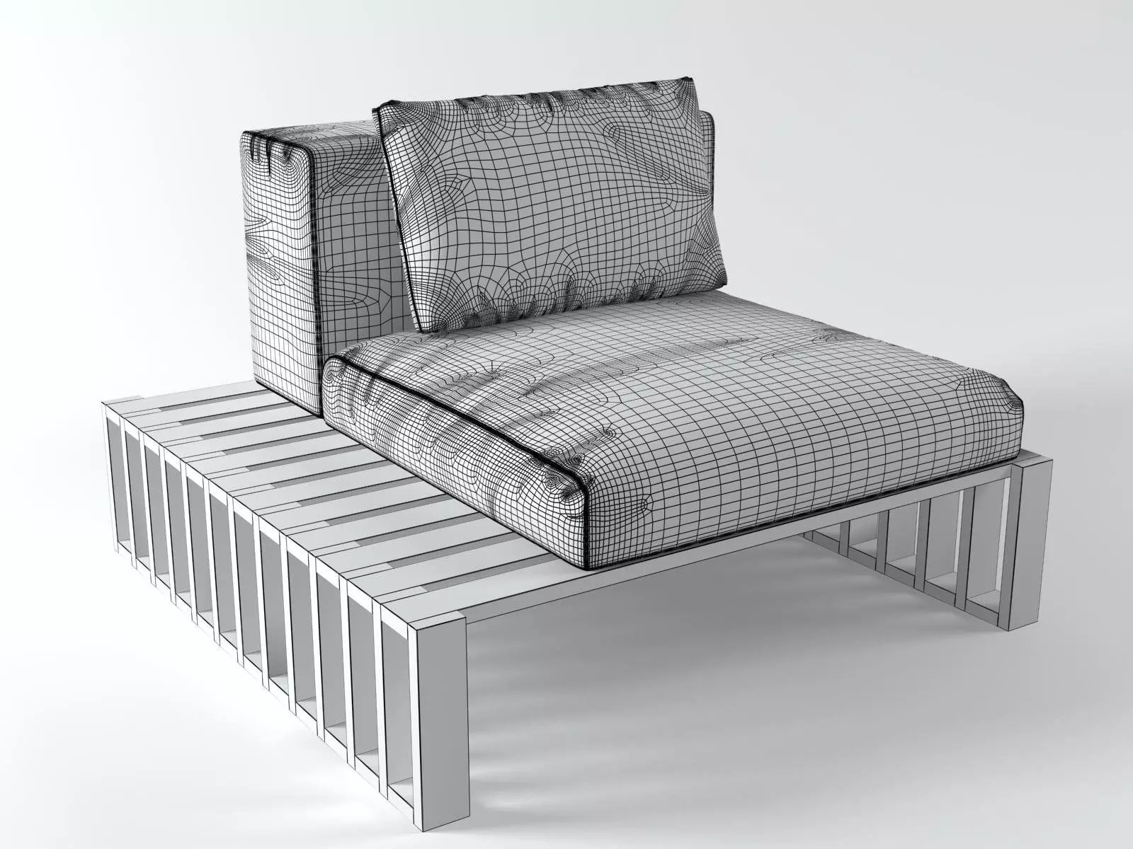 Docks outdoor lounge chair 3D model_13