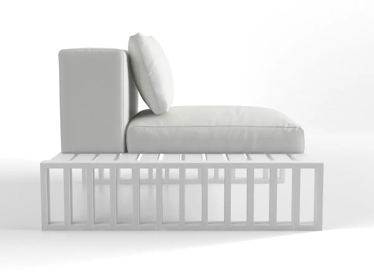 Docks outdoor lounge chair 3D model_3