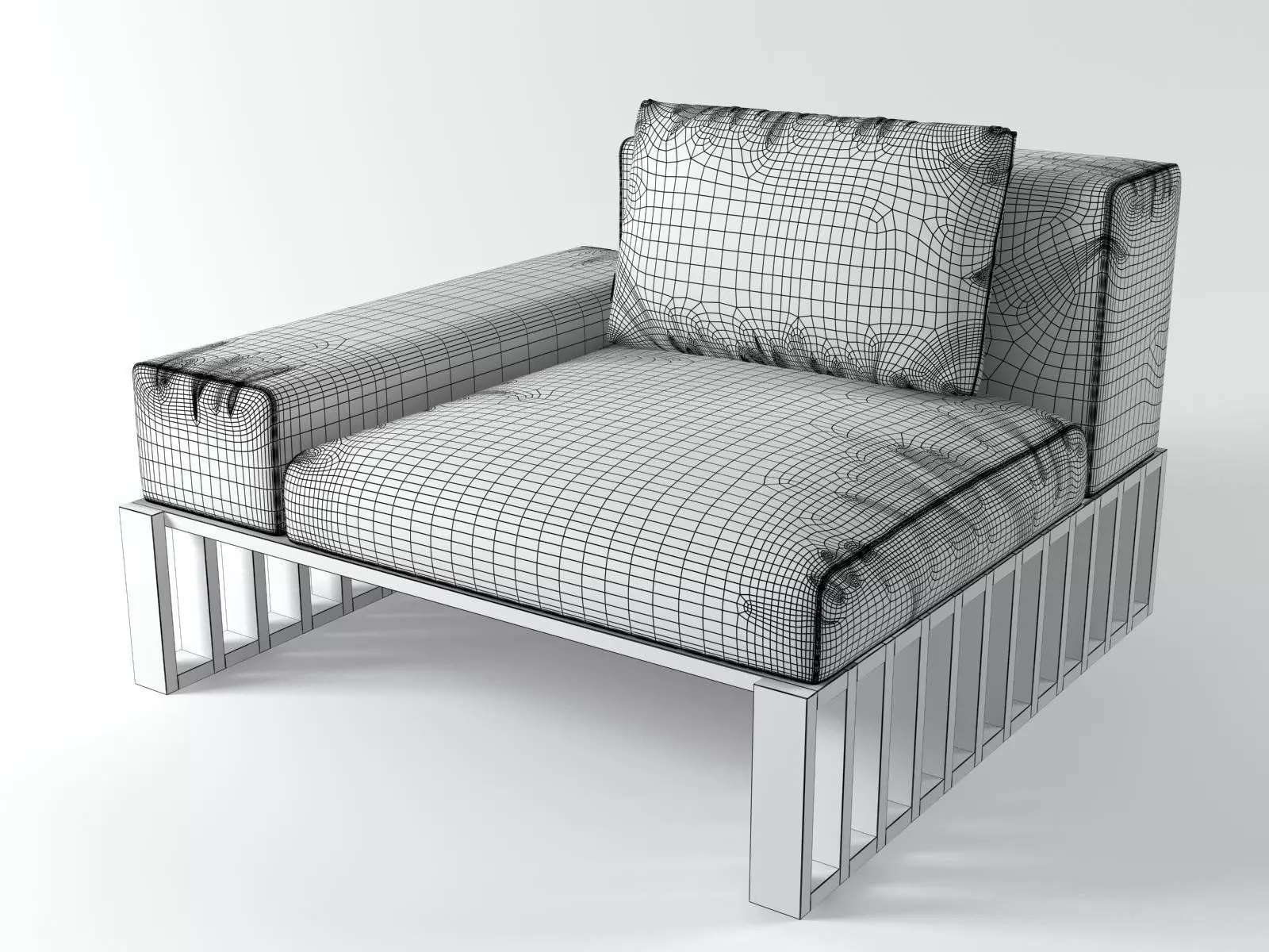 Docks outdoor lounge chair 3D model_14