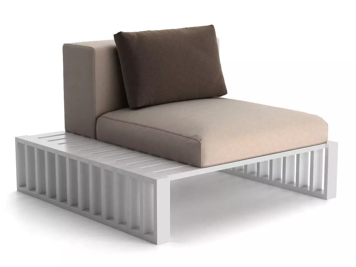 Docks outdoor lounge chair 3D model_1