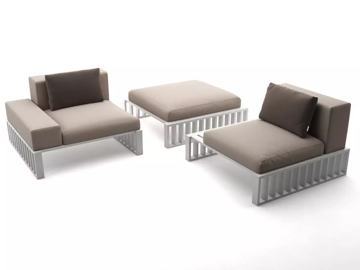 Docks outdoor lounge chair 3D model_0