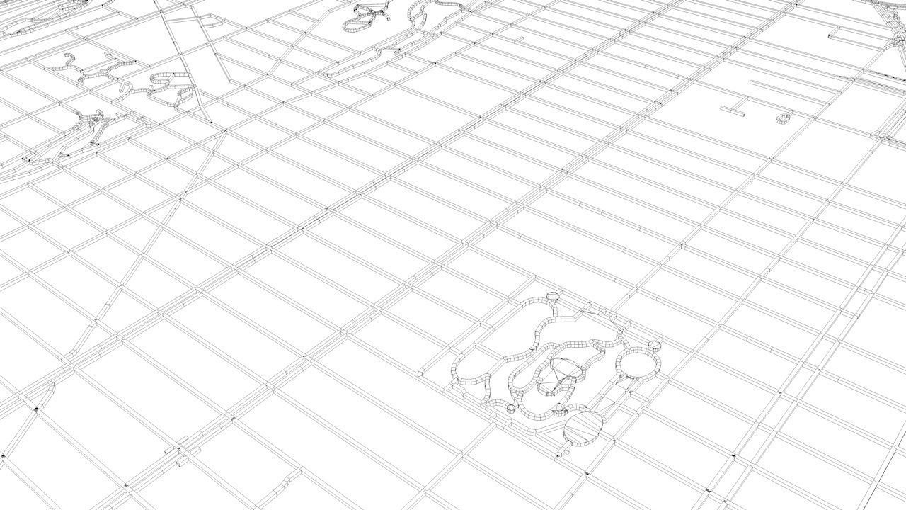 Manhattan Island New York City Streets Buildings Road Networks 3D model_15