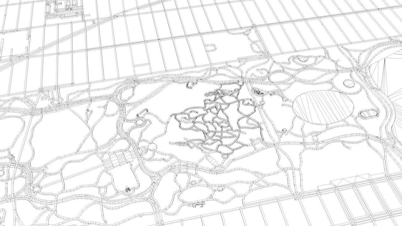 Manhattan Island New York City Streets Buildings Road Networks 3D model_14