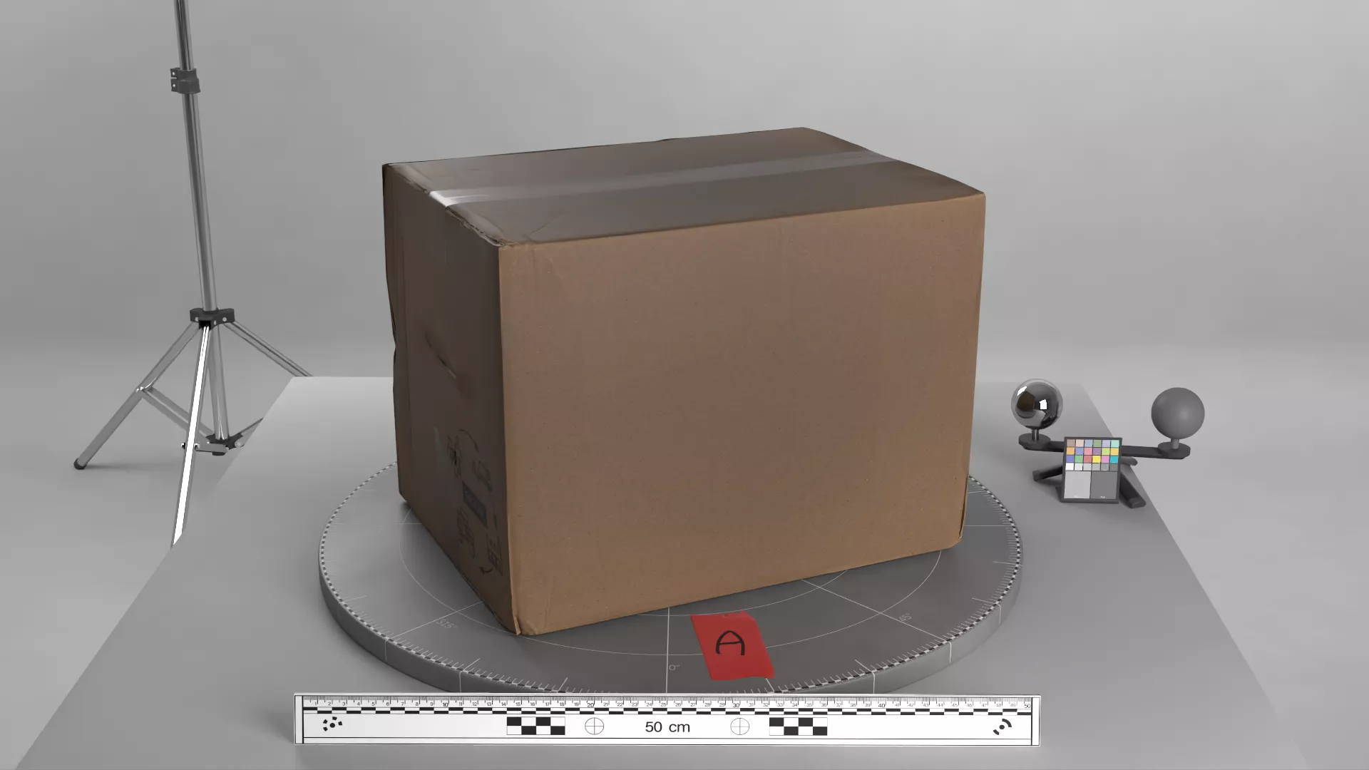Scaned Cardboard Box A - PBR Free low-poly 3D model