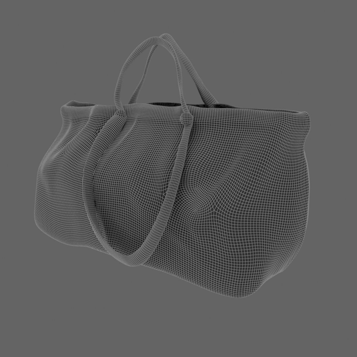Woman Bag Low-poly 3D model_3