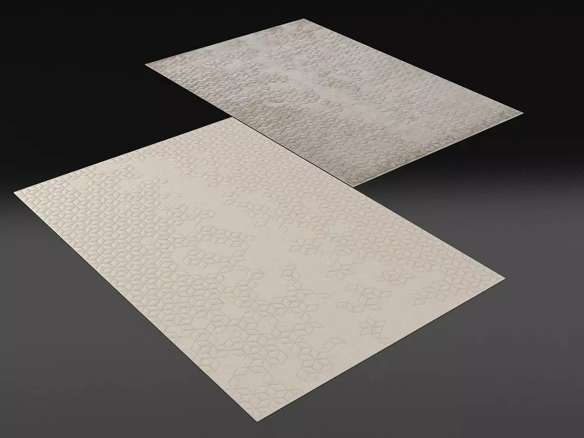 Star two rugs 3D model_3