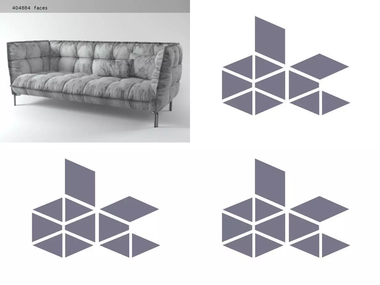 Husk Sofa HS225 3D model_7