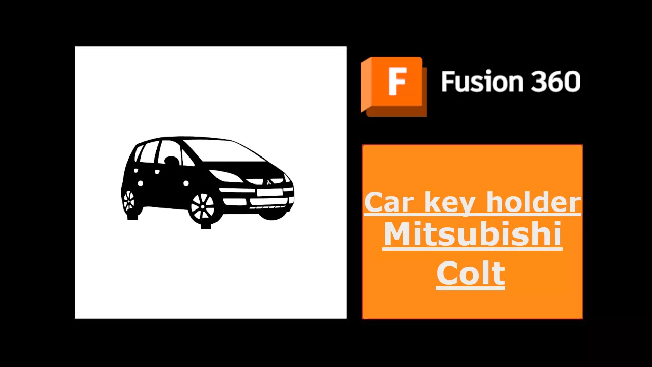 Car Key Holder - Mitsubisihi Colt 3D print model