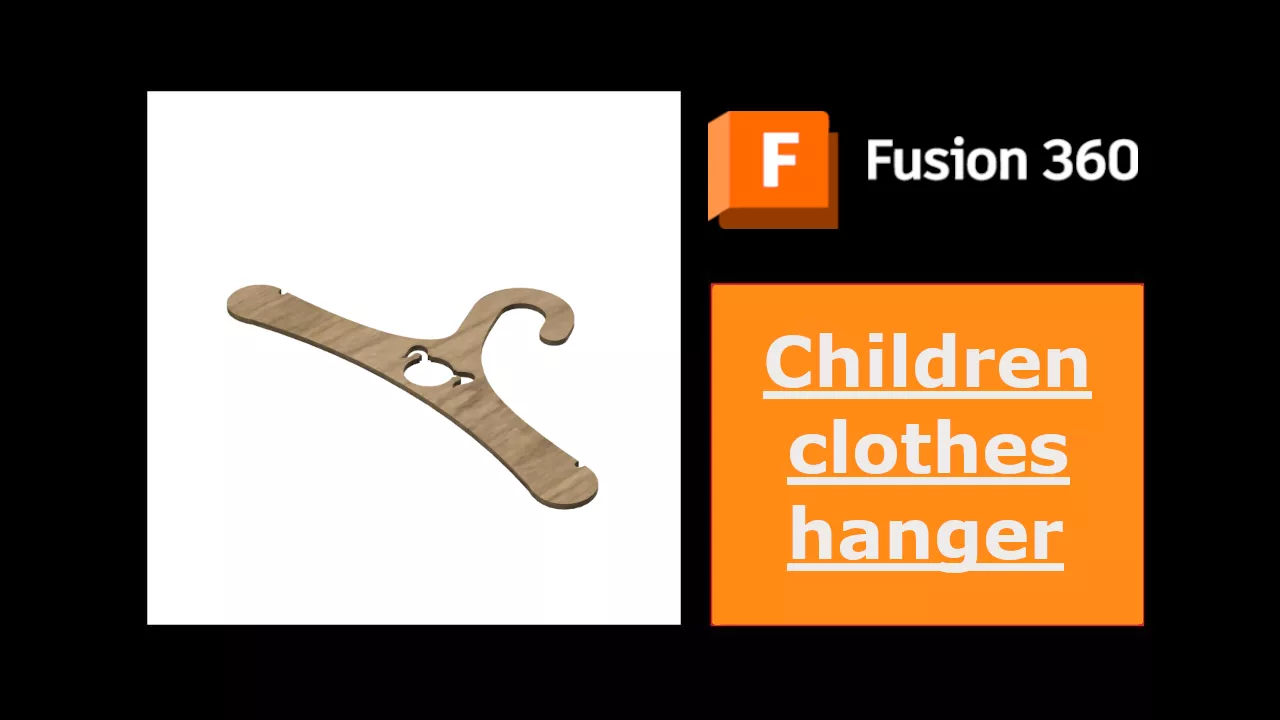 Children clothes hanger 3D print model