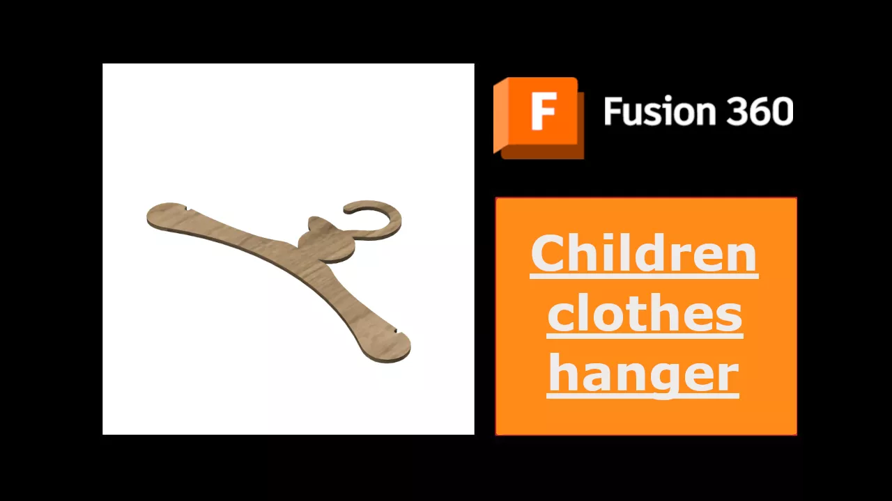 Children clothes hanger 3D print model