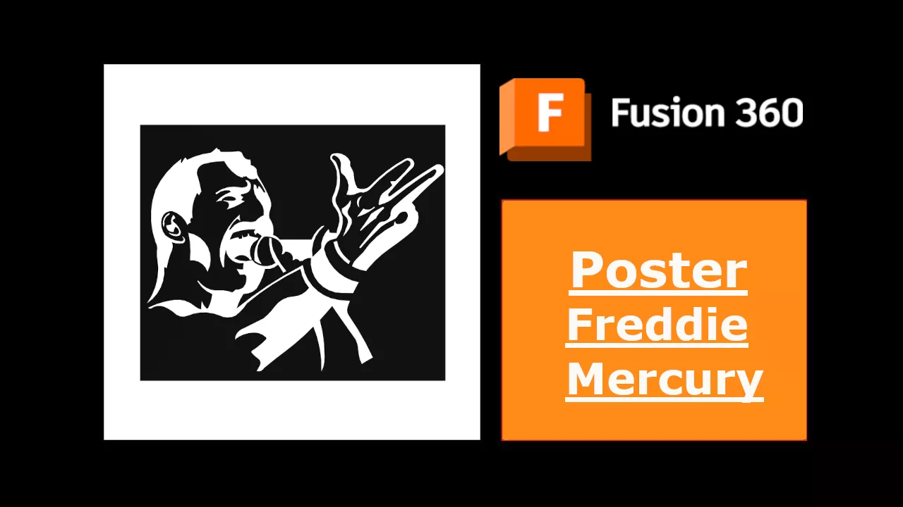 Poster - Freddie Mercury 3D print model