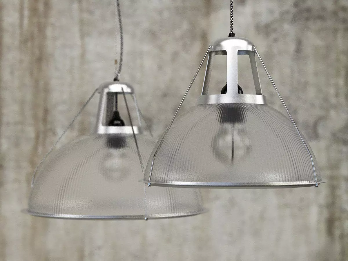 Phane industrial pendant light 3D model_0